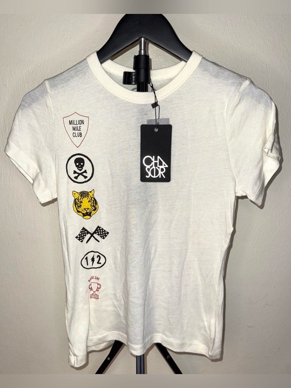 Chaser Brand Million Mile Club Racing Tee, boys size 12, NWT